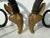Alain Chervet 1970s Two Tone Brass Ibex Ram Dining Table - Set of 2 For Sale - Image 4 of 12