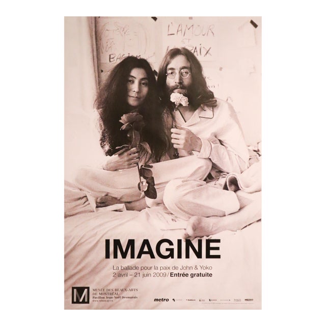 2009 Canadian Exhibition Poster - Musée Des Beaux-Arts, « Imagine : La Ballade Pour La Paix De John & Yoko » For Sale