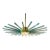 Modern Aqua Murano Sunburst Chandelier For Sale