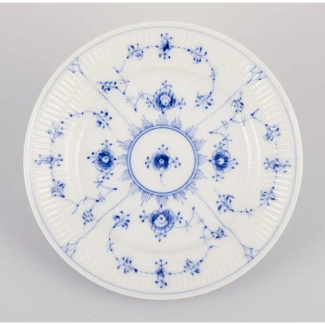 Small Lunch Plates in Blue Fluted Porcelain from Royal Copenhagen, 1970s, Set of 6 For Sale - Image 4 of 8