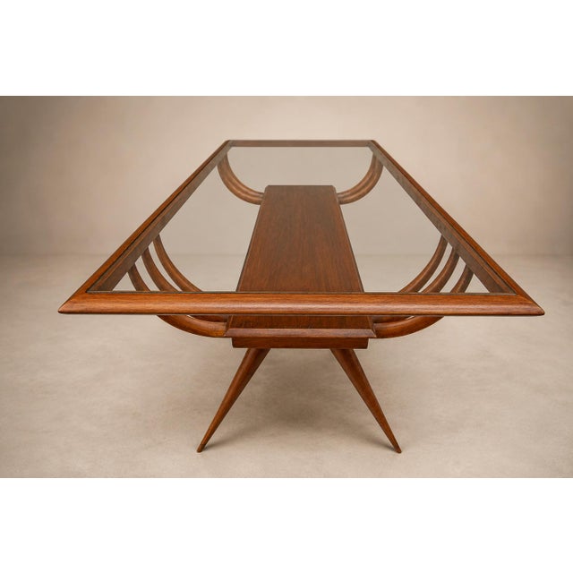 Brazilian Modern Coffee Table in Caviúna Wood & Glass, Giuseppe Scapinelli, Brazil, 1950s For Sale - Image 11 of 18