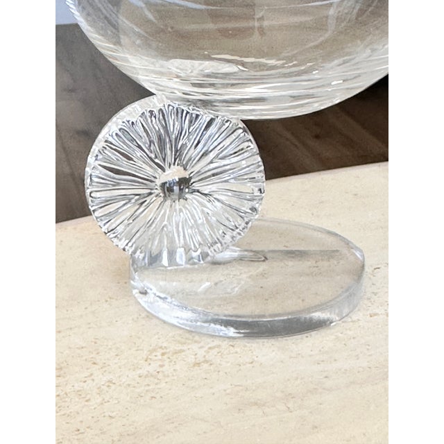Crystal Flower Stemmed Wine Glasses - Set of 4 For Sale - Image 4 of 7