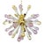 Impressive murano glass sputnik chandelier with gold and pink with air drops the most pink drops are random dispositions,...