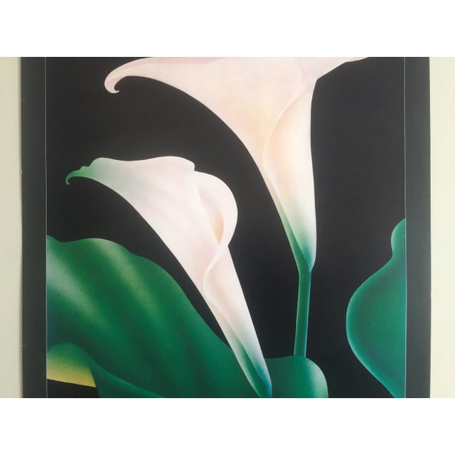 Realism Vintage 1980 Brian Davis Collotype Print "Calla 1" Long Beach Museum Exhibition Poster For Sale - Image 3 of 11