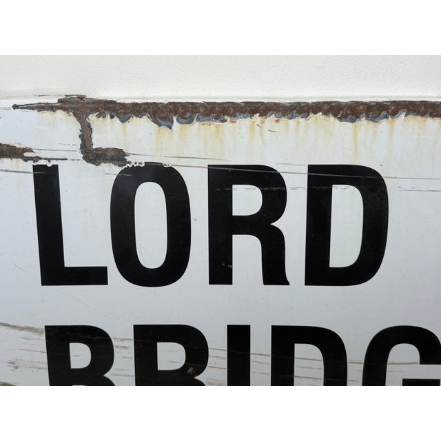 Lord Hill’s Bridge W2 – Original City of Westminster Enamel Street Sign Designed by Sir Misha Black, c.1967) For Sale - Image 10 of 18