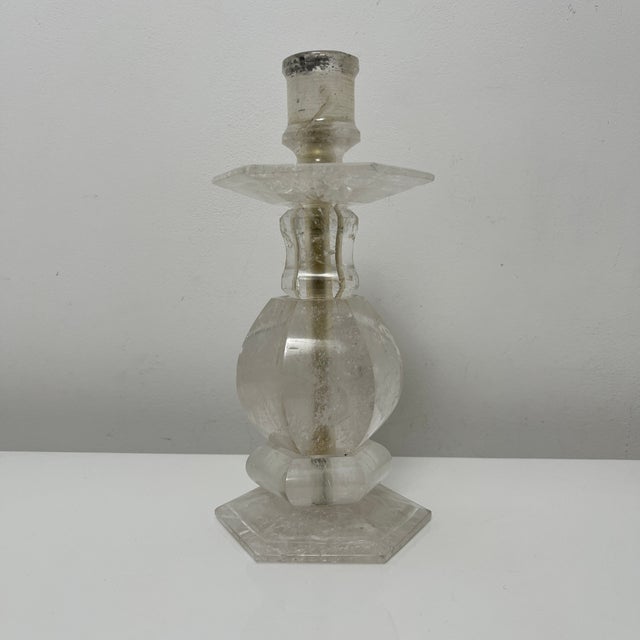 Cut Rock Crystal Candleholder For Sale - Image 14 of 14