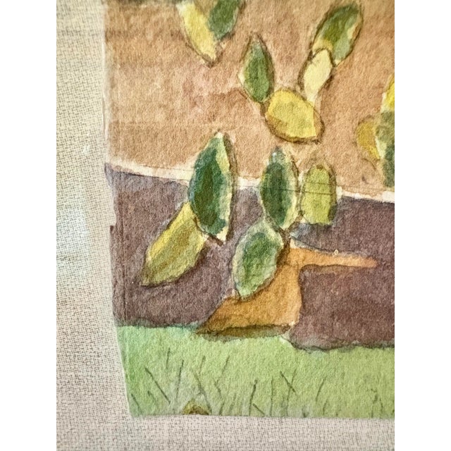 Mid 20th Century Framed French Watercolor Painting of Roquebrune a-M Le Chateau For Sale - Image 4 of 12