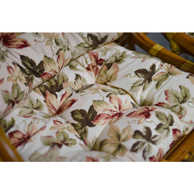 Vintage Palm Beach 2 Strand Rattan Bamboo Chairs in the Style of Franco Albini - Set of 2 For Sale - Image 9 of 13