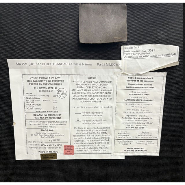 Rh Cloud® Modular Leather Sectional — 4-Piece For Sale - Image 17 of 18