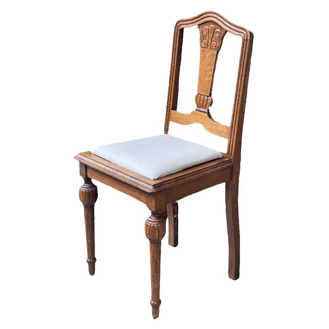 Vintage Early American Side Accent Chair With Hand Carved Details For Sale In Seattle - Image 6 of 6