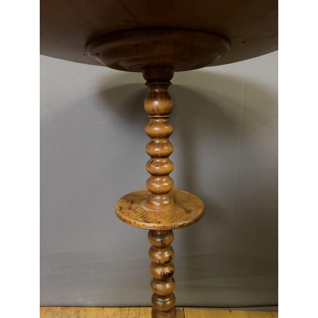 Louis Philippe Tripod Gueridon in Cherry Wood For Sale - Image 3 of 6