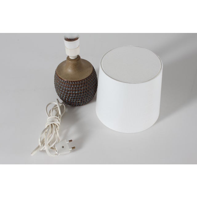 Mid-Century Modern Modern Danish Stoneware Table Lamp with Drop Shaped Design from Søholm, 1960s For Sale - Image 3 of 11