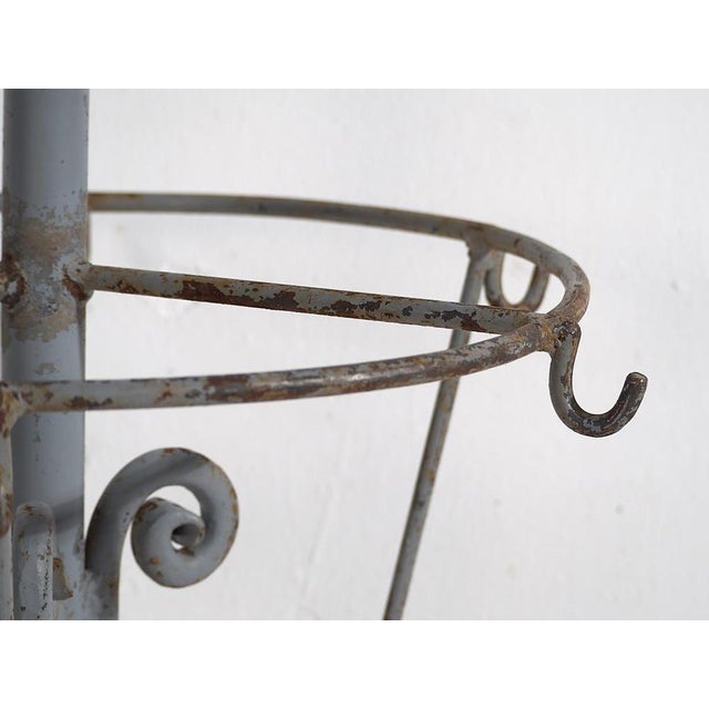 1920s Vintage Iron Hall Coat Rack, 1920 For Sale - Image 5 of 9