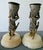 19thc French Antique Louis XVI Polychromed Bronze Military Cherub Candle Holders a - Pair For Sale In Miami - Image 6 of 12
