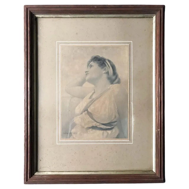Henry Ryland, Portrait of a Young Woman Engraving, 19th Century, Paper For Sale - Image 3 of 6
