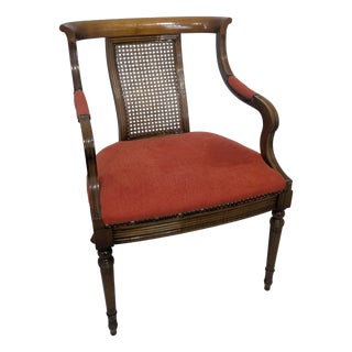 Biedermeier Armchair with Raffia, 1950s For Sale