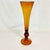Murano 1970s Vintage Boho Chic Hollywood Regency Handblown Murano Style Tall Trumpet Vase For Sale - Image 4 of 12