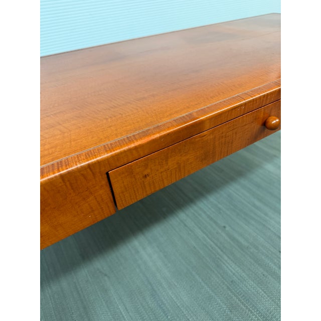 Post Modern Cherry Wood Stain Desk For Sale In San Francisco - Image 6 of 12