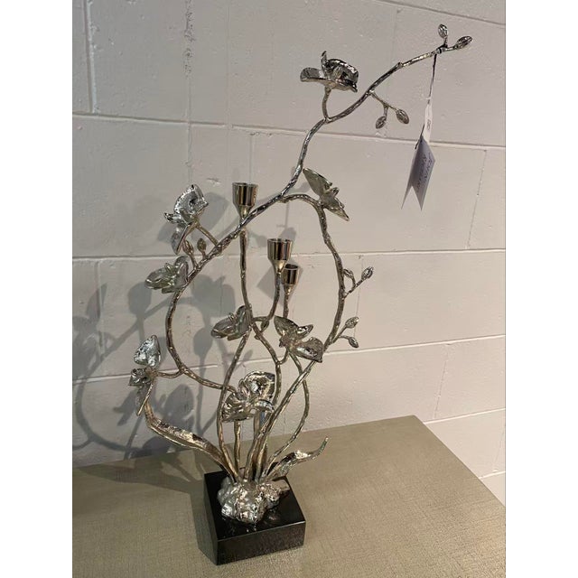 Orchids in Bloom 26 X 11 Inch Candleholder, Small For Sale In Los Angeles - Image 6 of 7