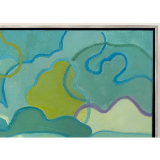 Abstract “Sky Dance” Oil on Linen by Nancy M. Vignola - For Sale - Image 3 of 7