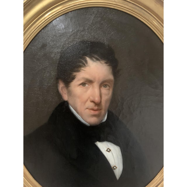 Portraits, 19th Century, Oil on Canvases, Framed, Set of 2 For Sale - Image 9 of 18