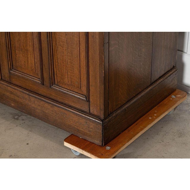 Large 19th Century English Oak Housekeepers Cupboard, 1895 For Sale - Image 15 of 18