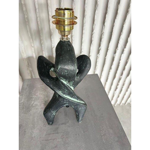 Handmade Sculptural Ceramic Table Lamp, 1970s For Sale - Image 10 of 12