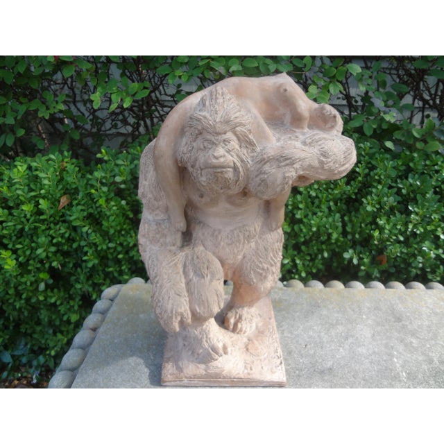 French Terracotta Sculpture Depicting King Kong. This stunning well executed French Art Deco terracotta sculpture is...