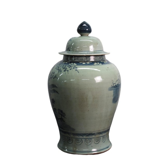 Blue & White Ginger Jar - 24" Inch High For Sale - Image 4 of 13