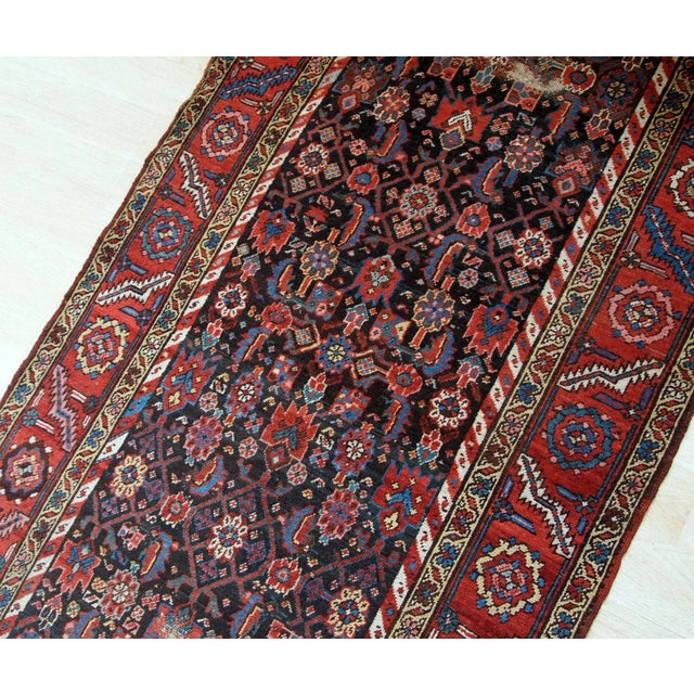 Late 19th Century 1880s Handmade Antique Persian Bakshaish Runner For Sale - Image 5 of 8