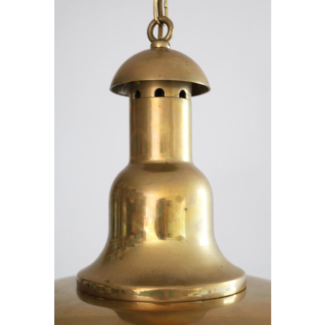 Danish Maritime Brass Pendant Lamp, 1970s For Sale - Image 6 of 12