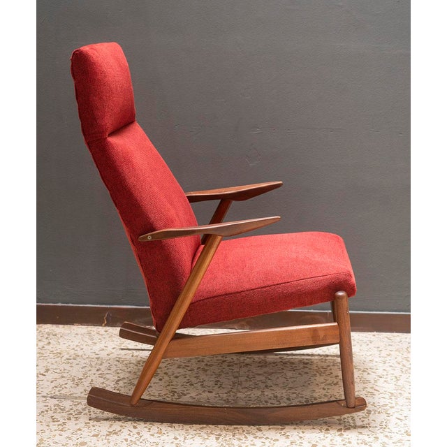 The rocking chair is a Danish design from the 1970s. A beautiful piece that reflects the simple and timeless lines of Mid...