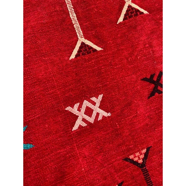 Vintage Silk and Cotton Moroccan Kilim Rug, 1950s For Sale - Image 6 of 18