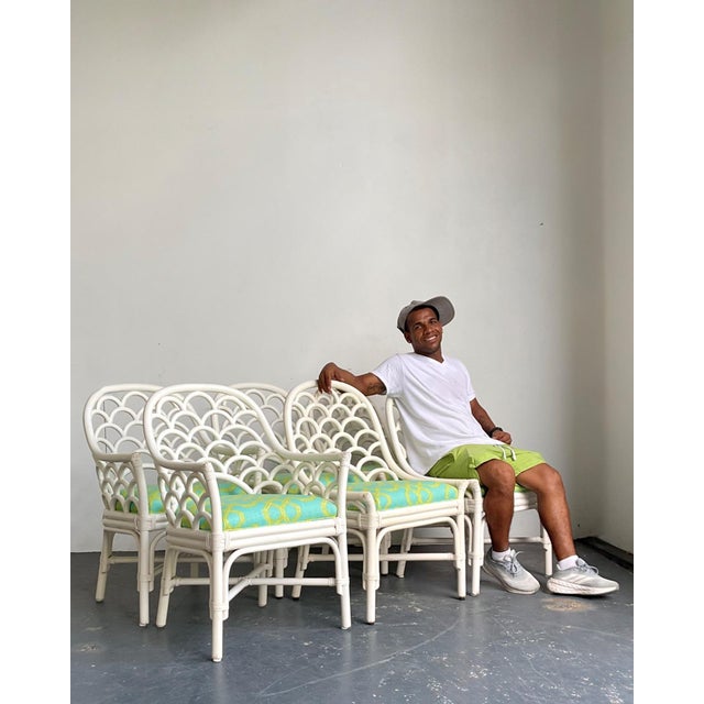 Chairs in Lilly Pulitzer for Lee Jofa “Well Connected” Set of 6 For Sale - Image 9 of 10