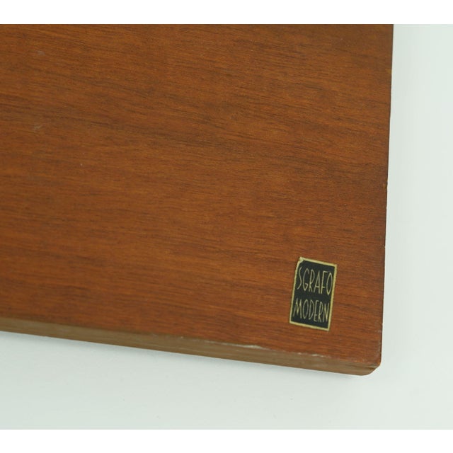 Mid-Century Modern Teak Wall Panel with Porcelain Antelopes by Peter Mueller for Sgrafo Modern, 1960s For Sale - Image 9 of 10