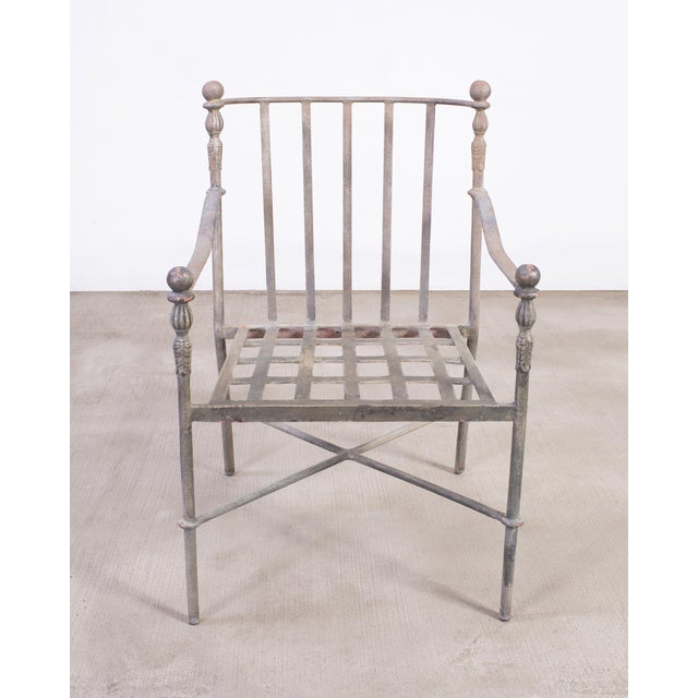 Metal Set of Four Michael Taylor Montecito Garden Dining Armchairs For Sale - Image 7 of 18