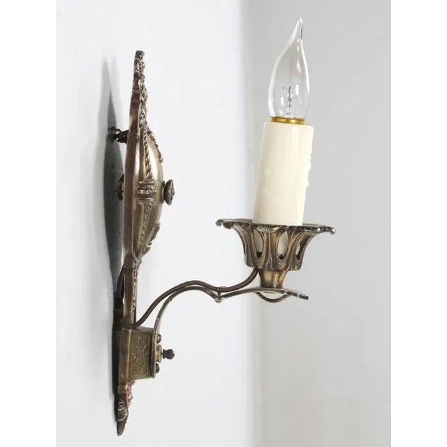 American Single Brass Sconce For Sale In Chicago - Image 6 of 13