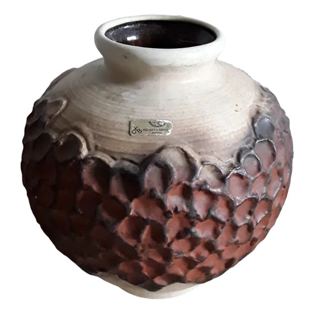 German Ceramic Vase in Various Shades of Brown from Dümler & Breiden, 1970s For Sale