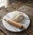 Rustic European 14” Round Italian Carrara Marble Charcuterie or Pastry Board - Versatile For Sale - Image 3 of 4