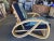 Wood Restored 3/4 Pretzel Rattan Lounge Chair With Adjustable Back For Sale - Image 7 of 12