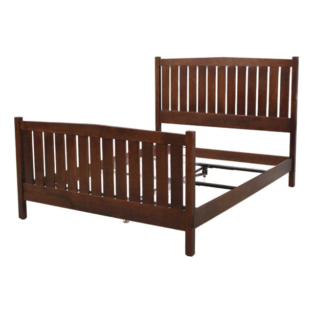 Stickley Queen Size Mission Oak Bed For Sale