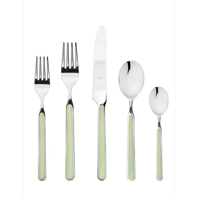 Contemporary Mepra Fantasia 20-Piece Flatware Set, Sage For Sale - Image 3 of 3