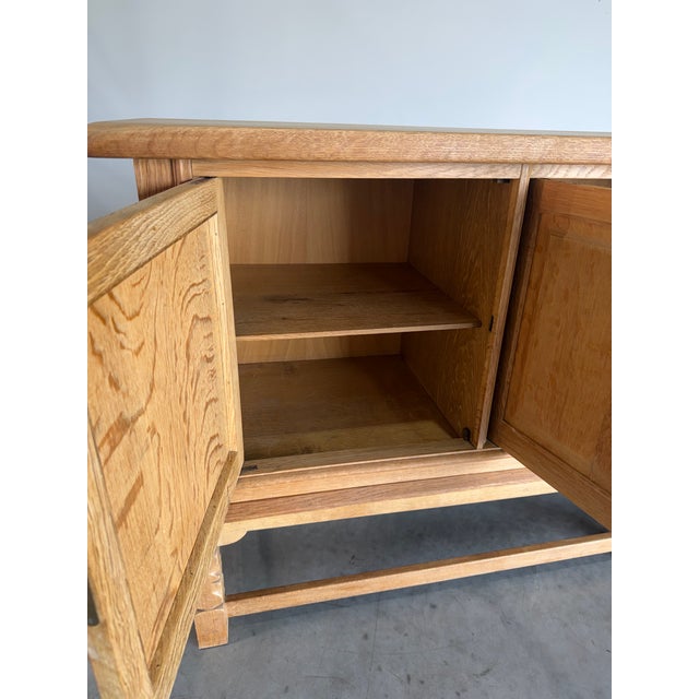 Mid Century Danish Oak Henning Kjaernulf Style Credenza For Sale - Image 9 of 12