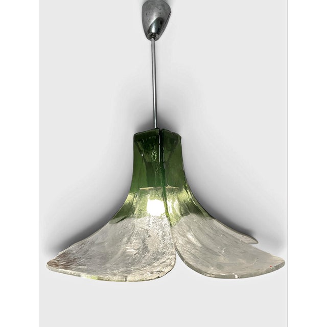 Glass Murano Glass Lucky Clover Petal Lamp by Carlo Nason for Mazzega, Italy, 1970s For Sale - Image 7 of 9