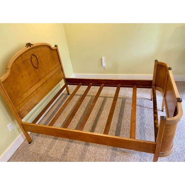 Queen Anne Style Birdseye Maple Full Bed Frame Chairish