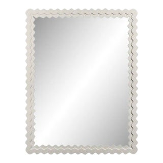 Fleur Home Carnival Chaos Rectangle Mirror in White Dove, 36x48 For Sale