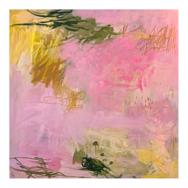 Pink Lemonade an Original Oil on Canvas Abstract Painting by Michelle Heimann. For Sale