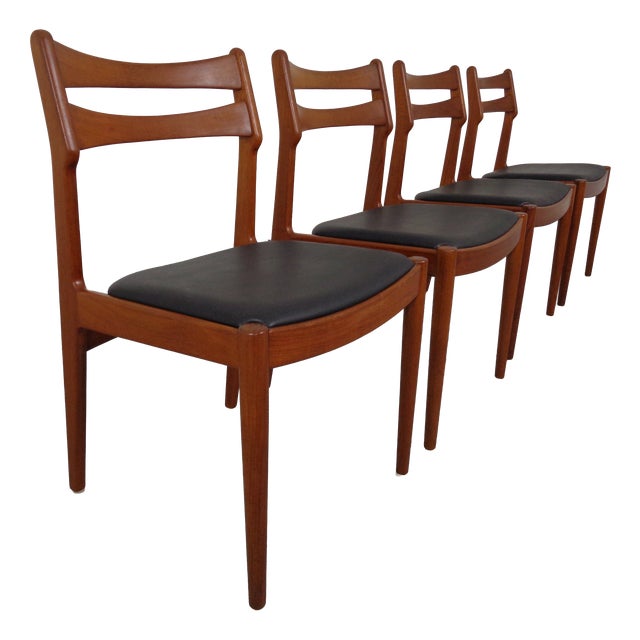 Teak Dining Chairs from Vamo Sønderborg, Denmark, 1960s, Set of 4 For Sale