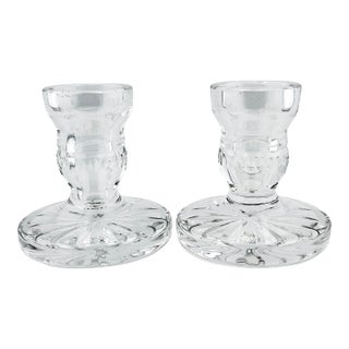 Vintage Waterford Cut Crystal Taper Candlestick Holders-a Pair For Sale