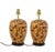 These Are a Pair of Early 21st-Century Hand-Painted Tortoiseshell-Patterned Art Ceramic Table Lamps. For Sale - Image 9 of 9